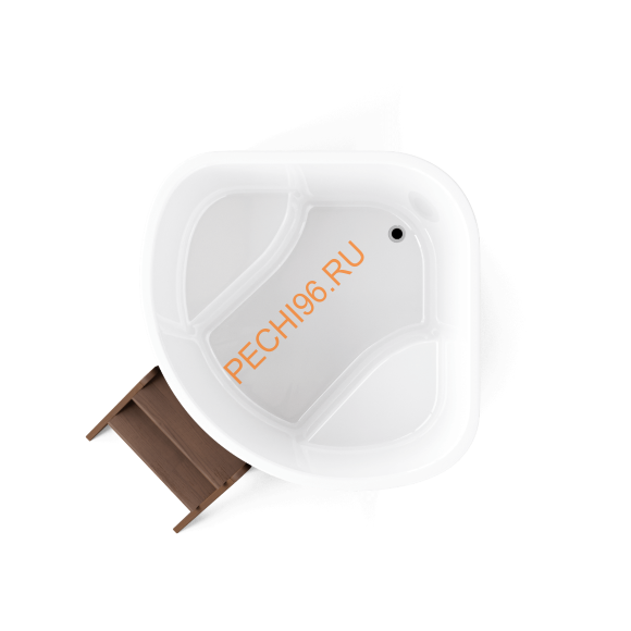 Купель композитная Polarspa CORNER 130 термобереза темная