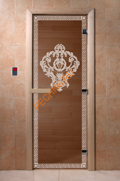 Дверь стеклянная DoorWood «Версаче бронза», 1700х700 мм