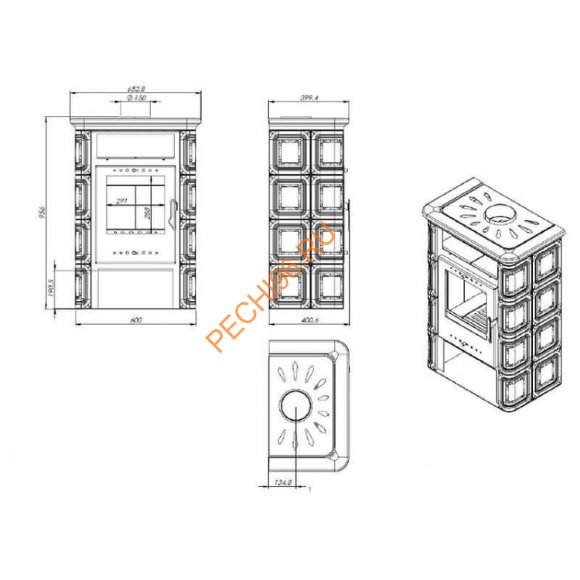 Печь-Камин NordFlam VERA CAPPUCCINO