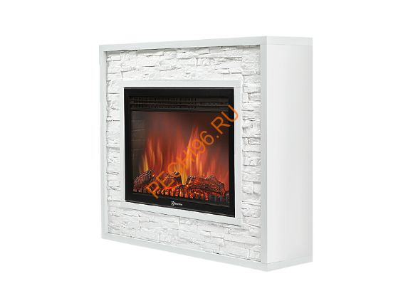 Электрокамин Electrolux Sphere Plus EFP/P-3320RLS с порталом Firelight Loft 30, камень белый, белая эмаль