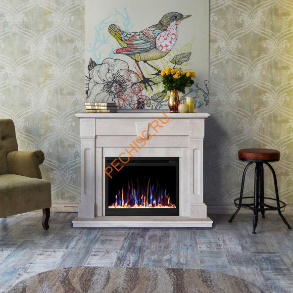 Электрокамин RealFlame Kellie 25,5 WT с очагом Saphir 25,5 Электрокамин RealFlame Kellie 25,5 WT с очагом Saphir 25,5