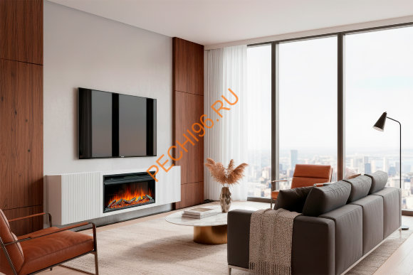 Электрокамин Royal Flame Sanremo Бьянко белый с очагом Vision 42 LOG LED