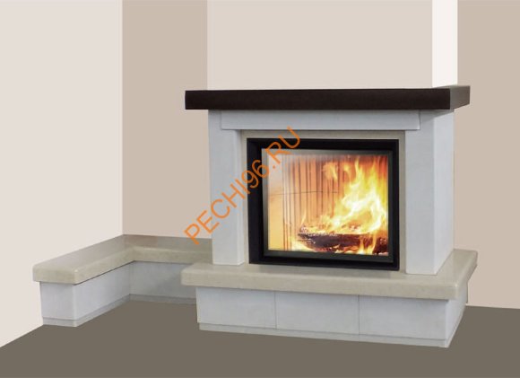 Дровяной камин EdilKamin GEMMA sx с топкой CRISTAL 90 N