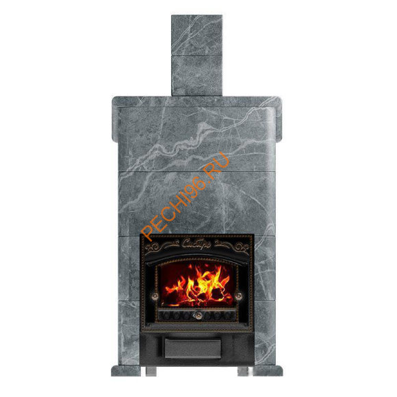 Печь банная Сибирь-премиум 40М ЗК в облицовке Президент талькомагнезит