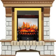 Электрокамин Royal Flame Pierre Luxe угловой дуб с очагом Fobos FX M