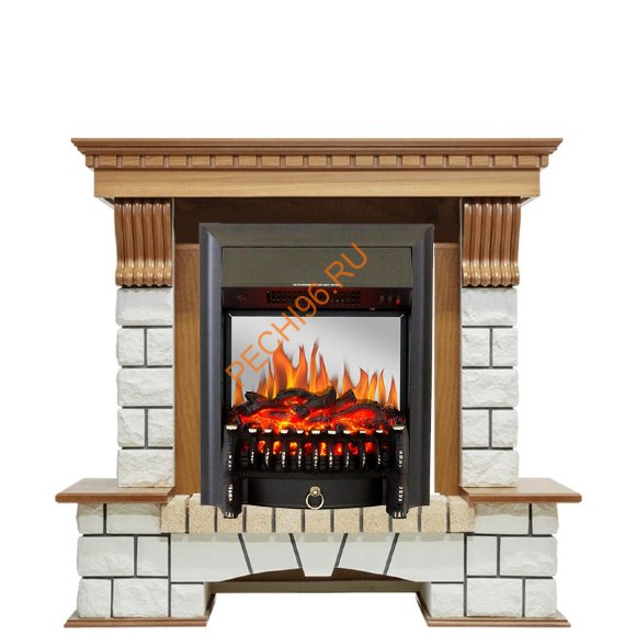 Электрокамин Royal Flame Pierre Luxe дуб с очагом Fobos FX M