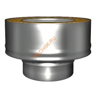 Переходник моно-термо ВУЛКАН Z50R, нержавейка AISI 321/оцинковка, d 115/215 мм