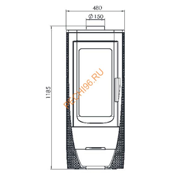 Чугунная печь-камин PLAMEN NERA Чугунная печь-камин PLAMEN NERA