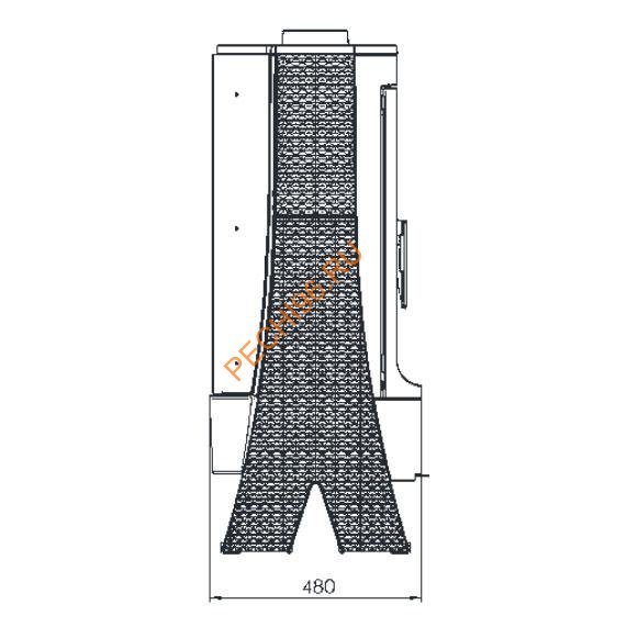 Чугунная печь-камин PLAMEN NERA Чугунная печь-камин PLAMEN NERA