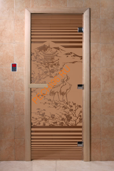 Дверь стеклянная DoorWood «Япония бронза матовая», 1700х700 мм
