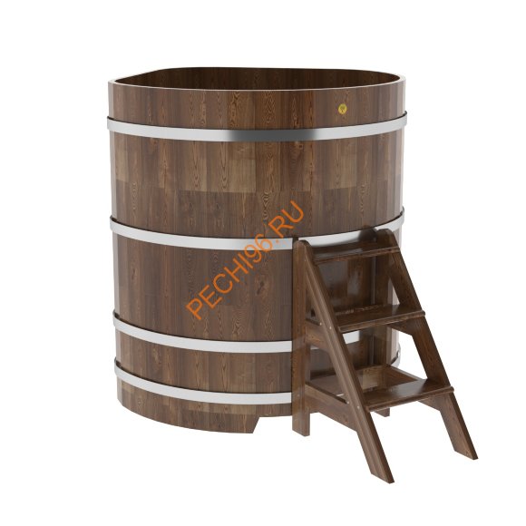 Купель для бани BentWood угловая из сращённой морёной лиственницы, 1,19х1,19 м