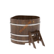 Купель для бани BentWood угловая из сращённой морёной лиственницы, 1,19х1,19 м Купель для бани BentWood угловая из сращённой морёной лиственницы, 1,19х1,19 м