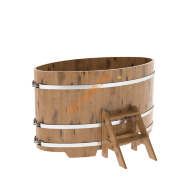 Купель для бани BentWood овальная из дуба Рустик, 1,08х1,75 м