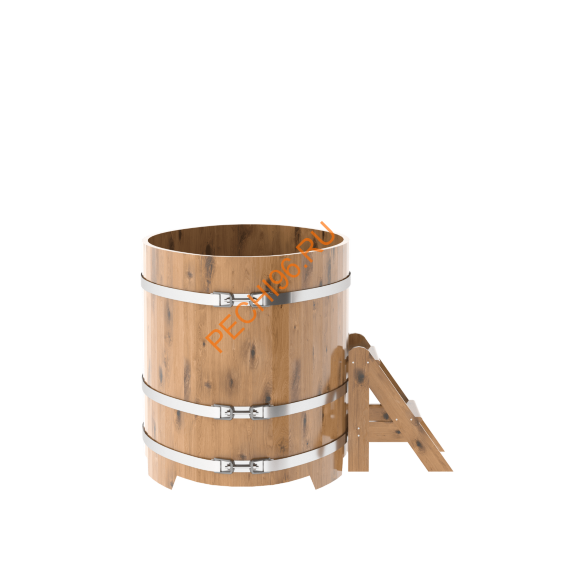 Купель для бани BentWood овальная из дуба Рустик, 0,92х1,66 м