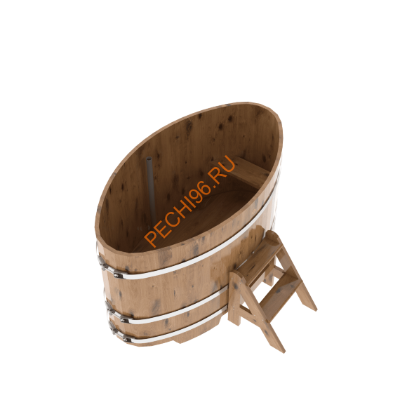 Купель для бани BentWood овальная из дуба Рустик, 0,92х1,66 м