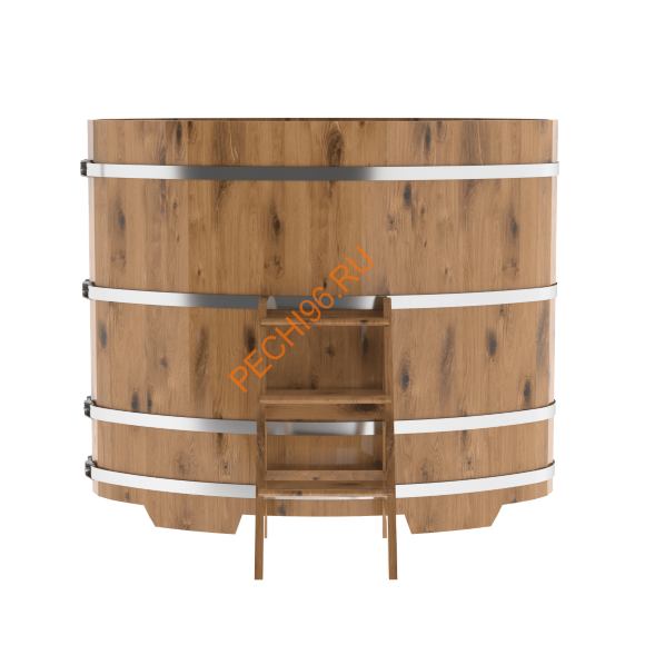 Купель для бани BentWood овальная из дуба Рустик, 0,92х1,66 м