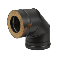 Сэндвич-отвод 90 гр Везувий BLACK (AISI 430/0,8мм) d 150/250 мм