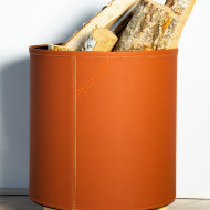 Дровница Fire&Wood Tallin, экокожа медно-рыжая