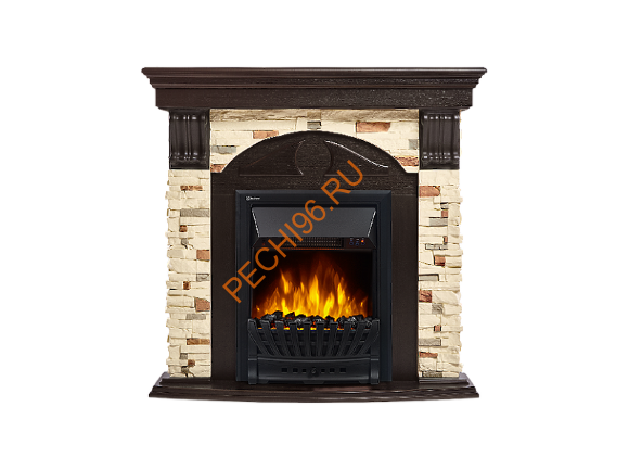 Электрокамин Electrolux Classic EFP/P-1020LS с порталом Firelight Torre Classic, сланец натуральный, венге