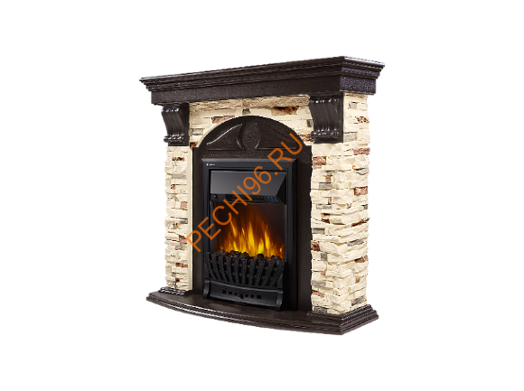 Электрокамин Electrolux Classic EFP/P-1020LS с порталом Firelight Torre Classic, сланец натуральный, венге