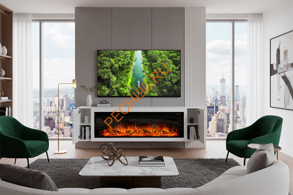 Электрокамин Royal Flame Madison Бьянко белый с очагом Vision 60 LOG LED