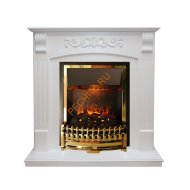 Электрокамин Dimplex Sorrento угловой с очагом Atherton белый дуб