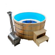 Фурако НКЗ с наружной печью круглая из кедра с пластиковой вставкой Фурако НКЗ с наружной печью круглая из кедра с пластиковой вставкой