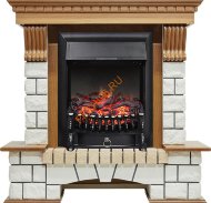 Электрокамин Royal Flame Pierre Luxe угловой дуб с очагом Fobos FX Электрокамин Royal Flame Pierre Luxe угловой дуб с очагом Fobos FX