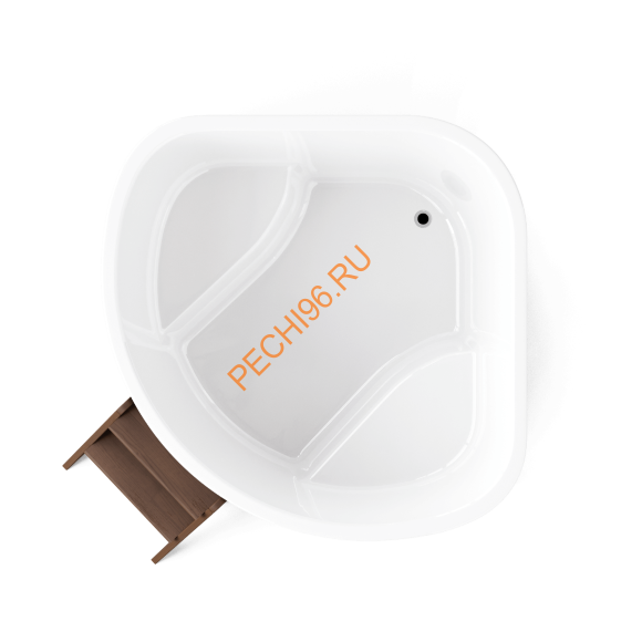 Купель композитная Polarspa CORNER 160 термобереза темная