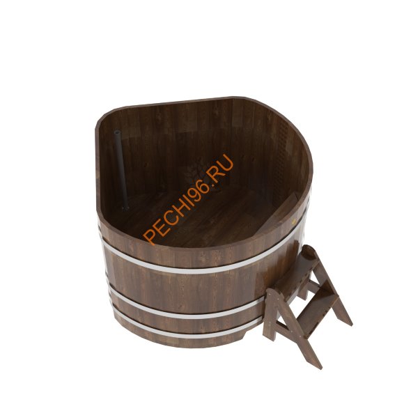 Купель для бани BentWood угловая из сращённой морёной лиственницы, 1,37х1,37 м