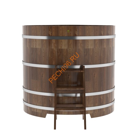 Купель для бани BentWood угловая из сращённой морёной лиственницы, 1,37х1,37 м