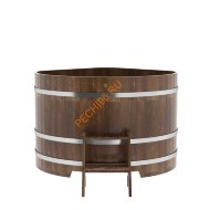 Купель для бани BentWood угловая из сращённой морёной лиственницы, 1,37х1,37 м