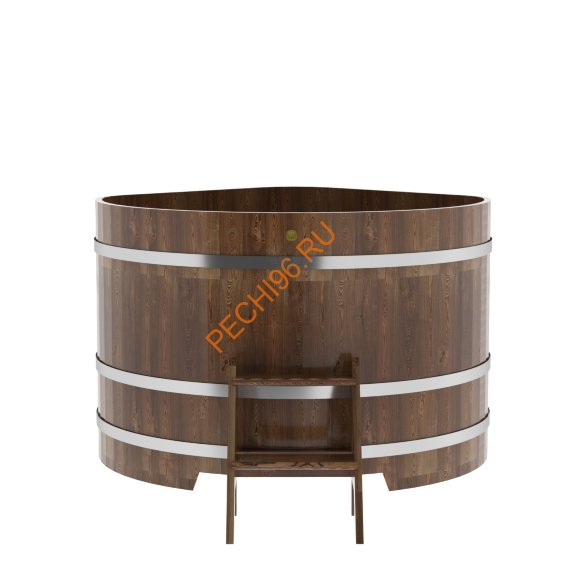 Купель для бани BentWood угловая из сращённой морёной лиственницы, 1,37х1,37 м
