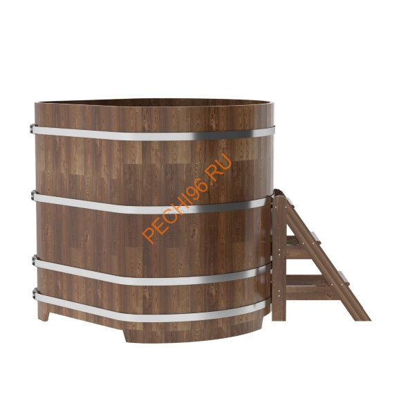 Купель для бани BentWood угловая из сращённой морёной лиственницы, 1,37х1,37 м