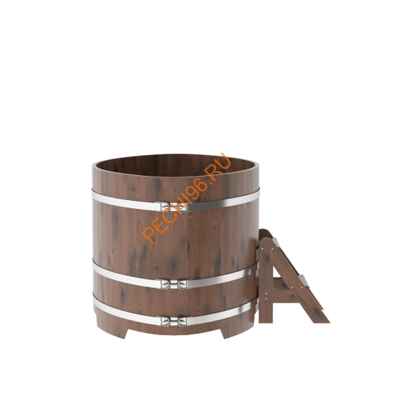 Купель для бани BentWood овальная из мореного дуба Рустик, 1,08х1,75 м