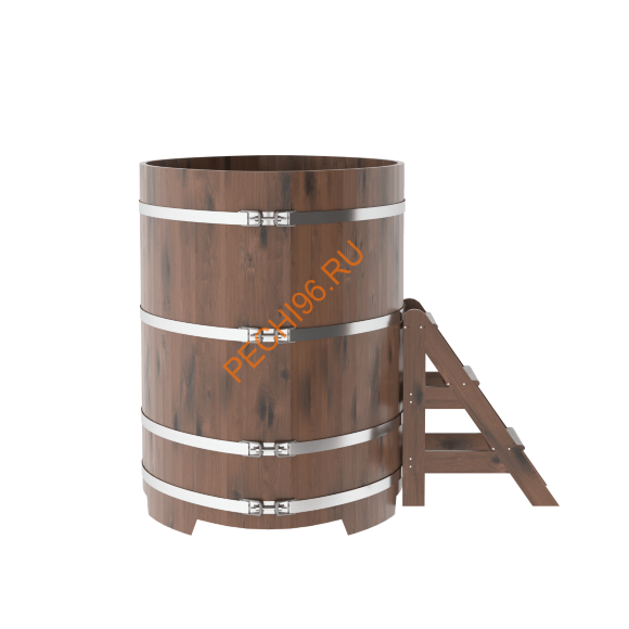 Купель для бани BentWood овальная из мореного дуба Рустик, 1,08х1,75 м