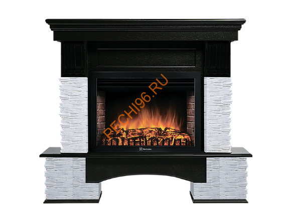 Электрокамин Electrolux EFP/P-3020LS с порталом Firelight Pietra Nuovo 30, сланец белый