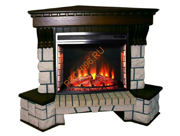 Электрокамин InterFlame Экстер угловой с очагом Antares 33 LED FX QZ Электрокамин InterFlame Экстер угловой с очагом Antares 33 LED FX QZ