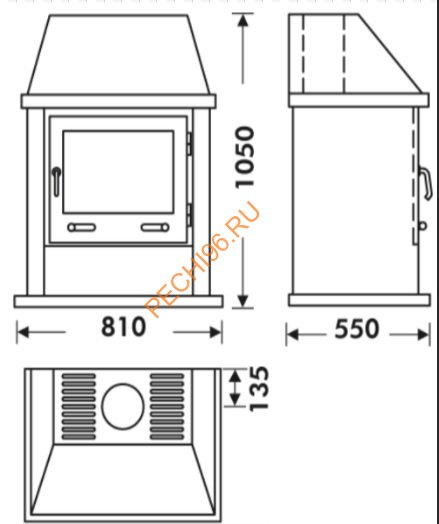 Печь-камин Panadero Mont Blanc