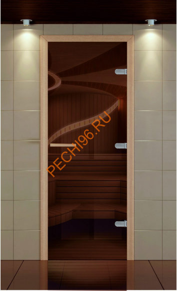 Дверь стеклянная ALDO NEW «бронза» 690*1890 мм коробка бук 