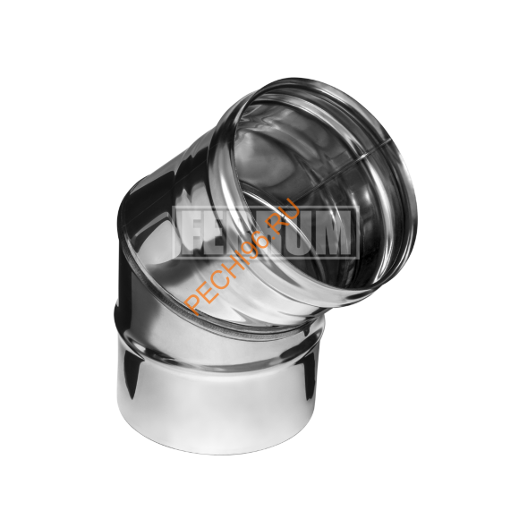 Отвод 135° Феррум, нержавейка AISI 430-0,5 мм, d 120 мм