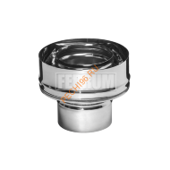 Переход на сэндвич Феррум, нержавейка AISI 430-0,8 мм/430-0,5 мм, d 115/200 мм