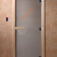 Дверь стеклянная DoorWood сатин, 2100х800 мм