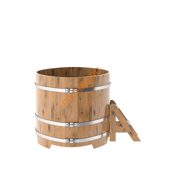 Купель для бани BentWood овальная из дуба Рустик, 1,12х1,83 м