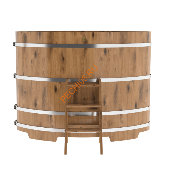 Купель для бани BentWood овальная из дуба Рустик, 1,12х1,83 м