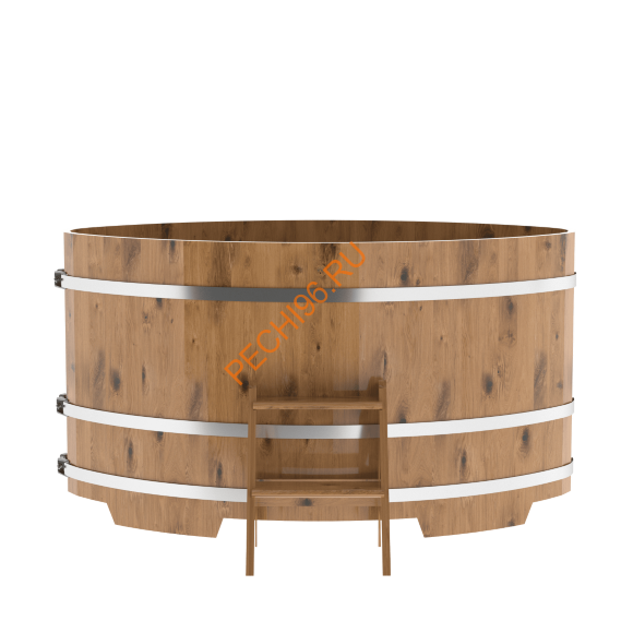 Купель для бани BentWood овальная из дуба Рустик, 1,12х1,83 м