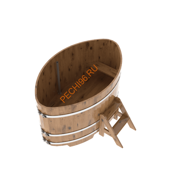 Купель для бани BentWood овальная из дуба Рустик, 1,12х1,83 м