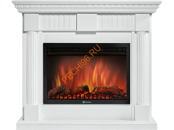 Электрокамин Electrolux Sphere Plus EFP/P-3320RLS с порталом Firelight Colonna 30, белый