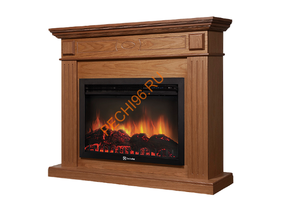 Электрокамин Electrolux EFP/P-2520LS с порталом Firelight Bianco 25, дуб