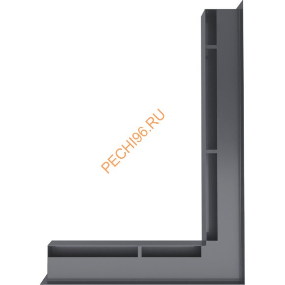 Люфт Kratki NP/L60/C угловой черный 766x547 мм